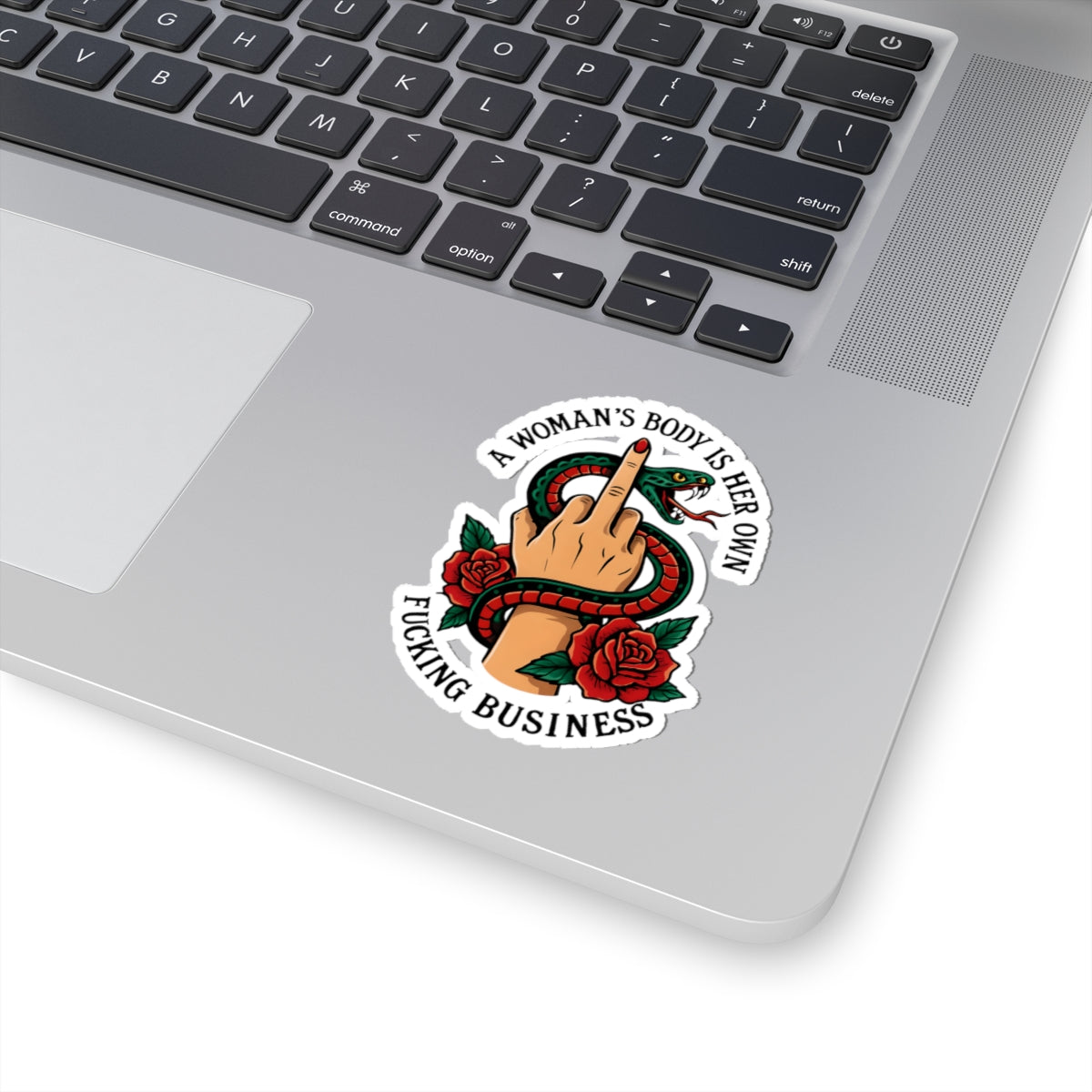 A Woman's Body is Her Own Feminist Kiss-Cut Stickers