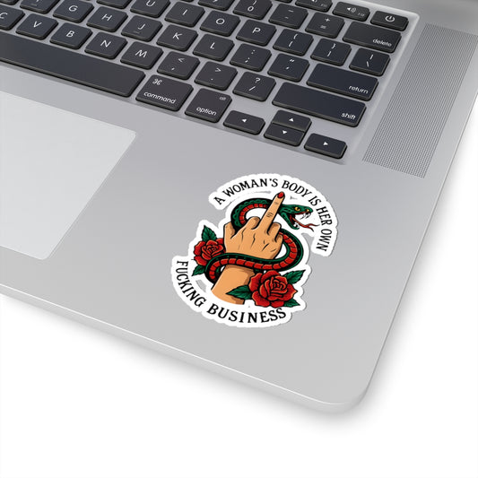A Woman's Body is Her Own Feminist Kiss-Cut Stickers