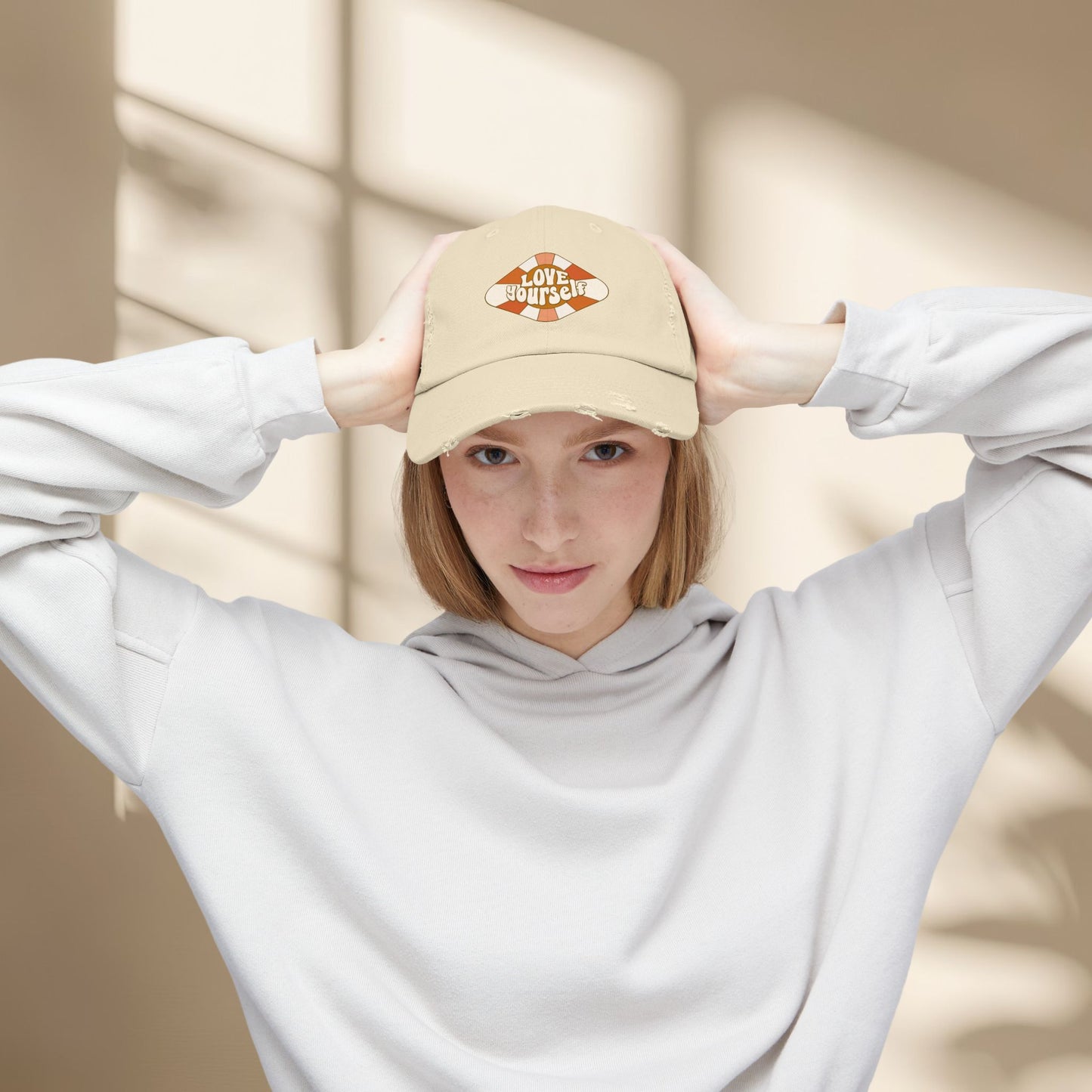 Love Yourself Distressed Hat
