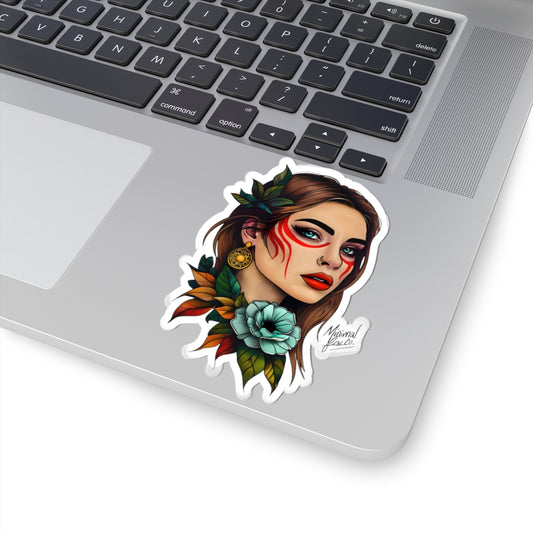 Tribal Warrior Women Kiss-Cut Sticker