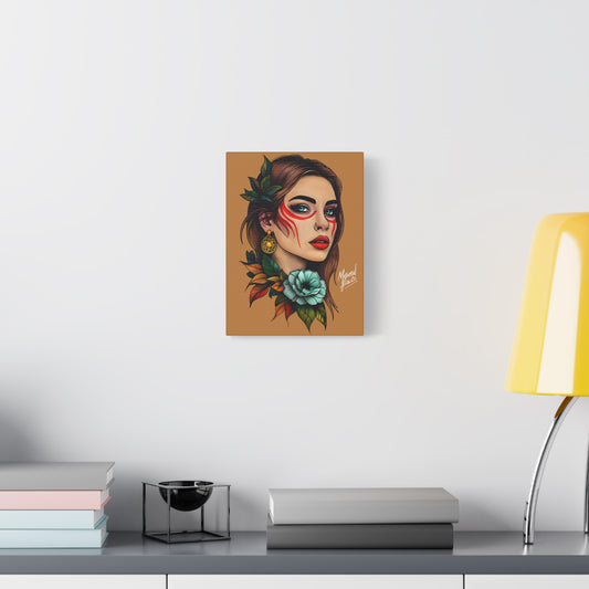 Tribal Women Warrior Paint Canvas Print