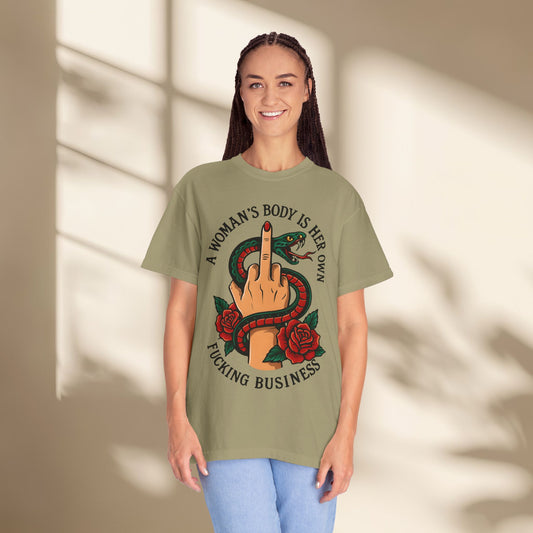 A women's body is her own business Feminist T-Shirt