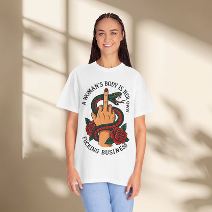 A women's body is her own business Feminist T-Shirt