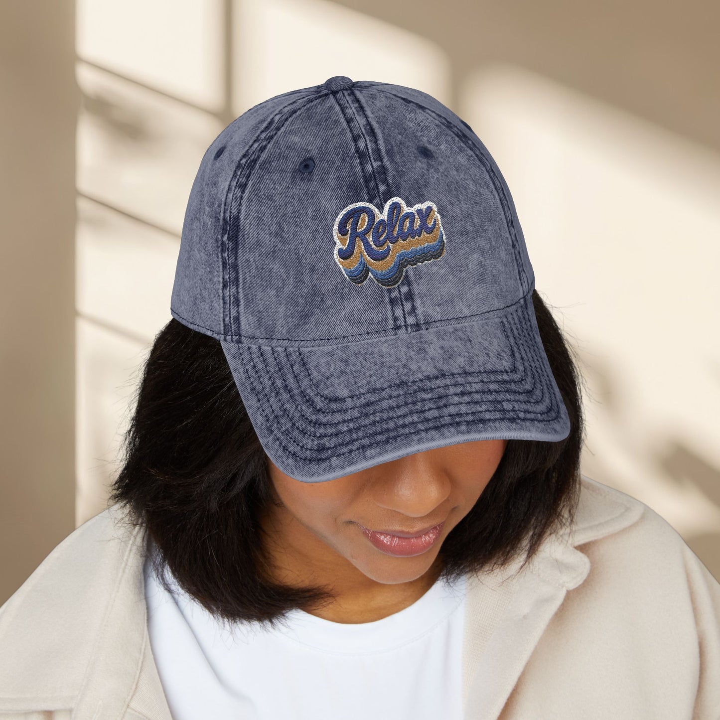 Vintage Embroidered Relax Hat