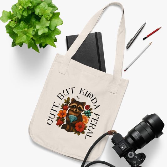 Cute But Kinda Feral Canvas Tote Bag