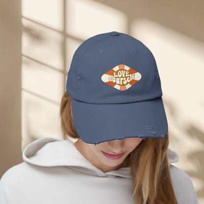 Love Yourself Distressed Hat