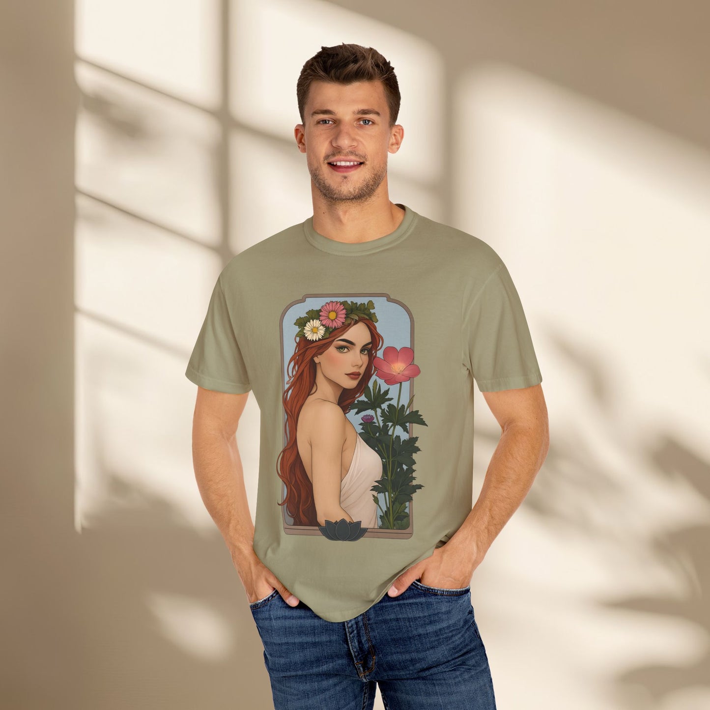 Botanical Art Nouveau Goddess Shirt