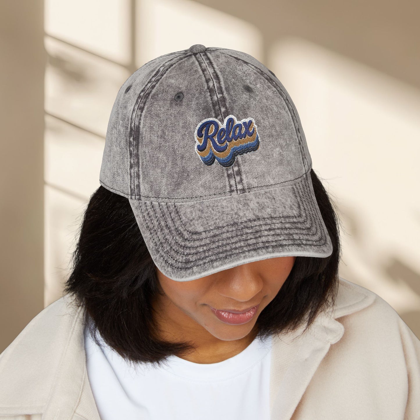 Vintage Embroidered Relax Hat
