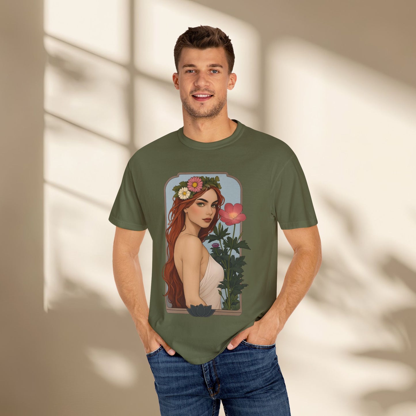 Botanical Art Nouveau Goddess Shirt