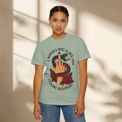 A women's body is her own business Feminist T-Shirt