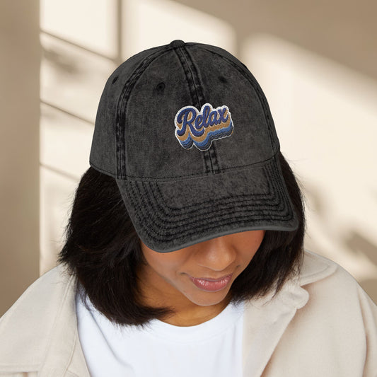 Vintage Embroidered Relax Hat