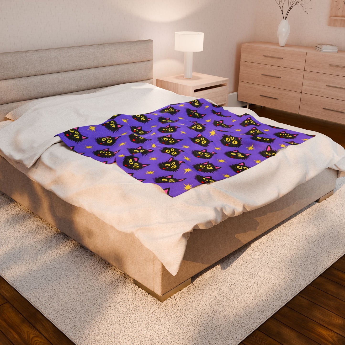 Mystic Cat Print Blanket
