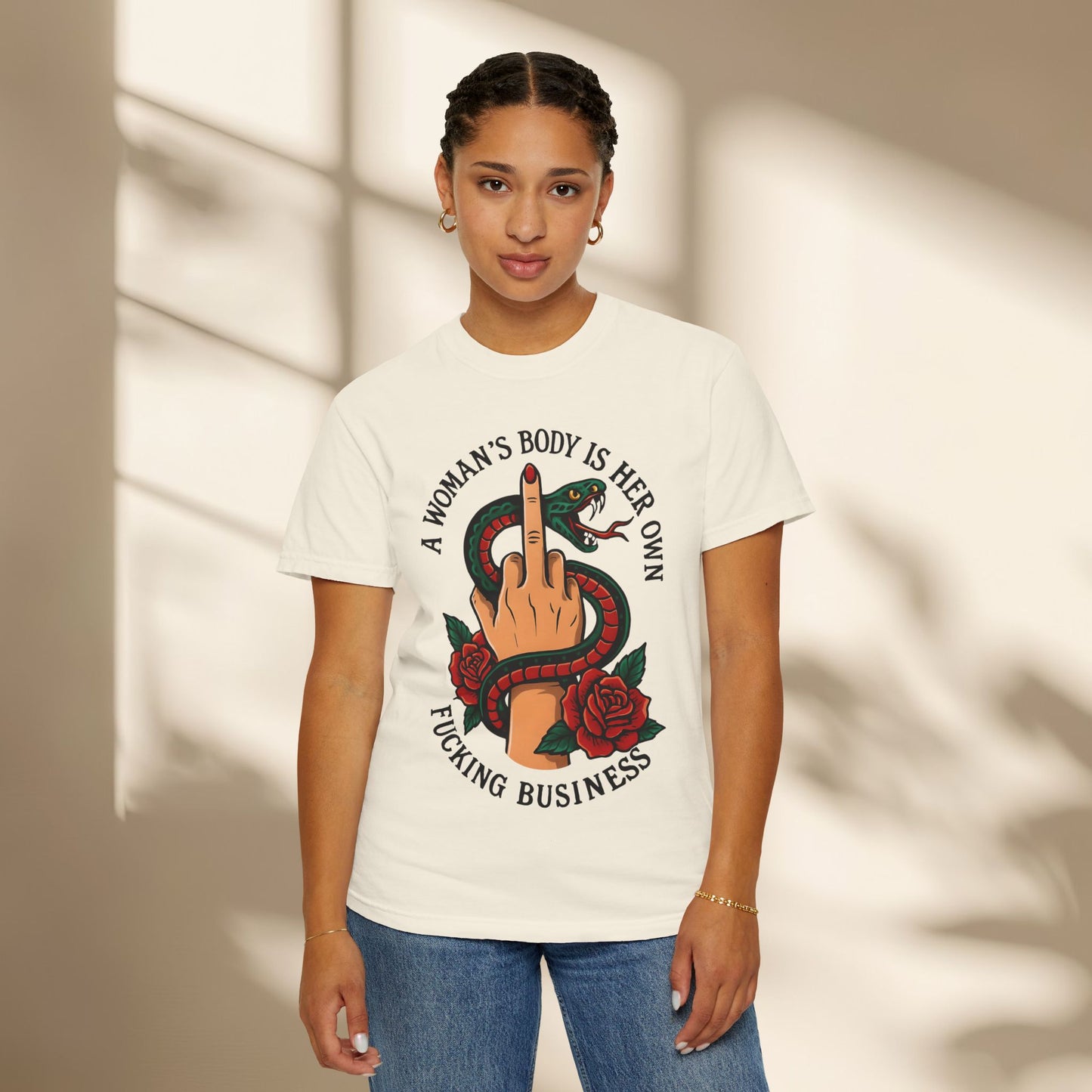 A women's body is her own business Feminist T-Shirt