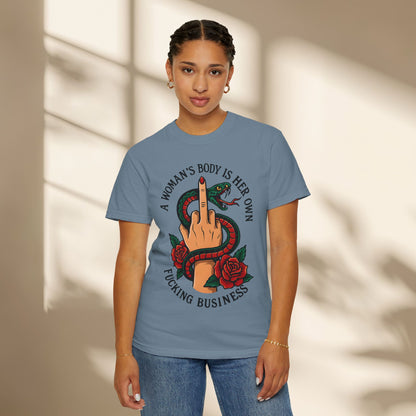 A women's body is her own business Feminist T-Shirt
