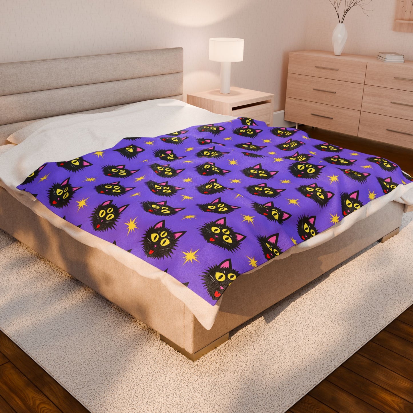 Mystic Cat Print Blanket