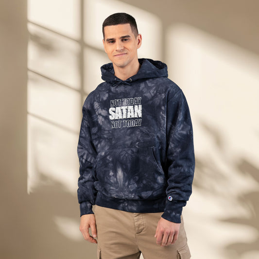 Not today satan embroidered Hoodie