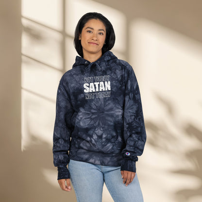 Not today satan embroidered Hoodie
