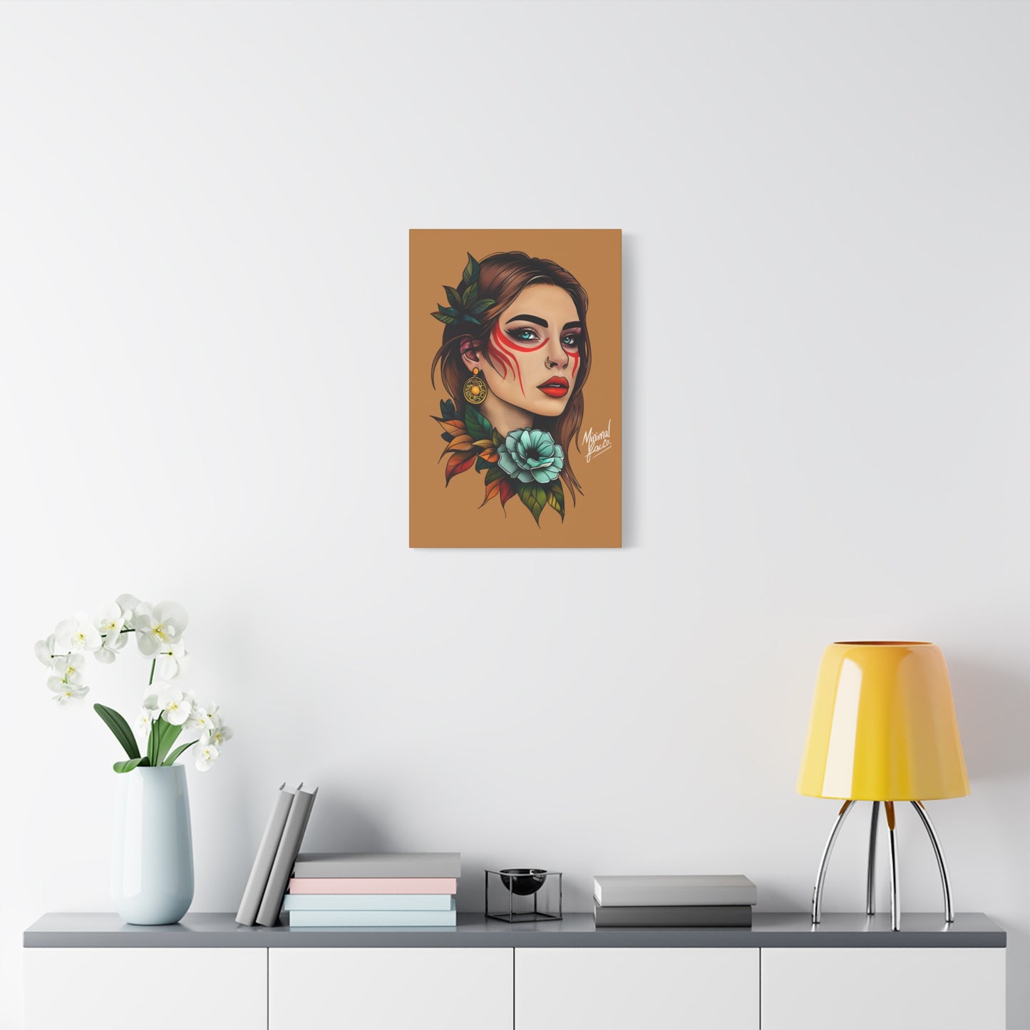 Tribal Women Warrior Paint Canvas Print