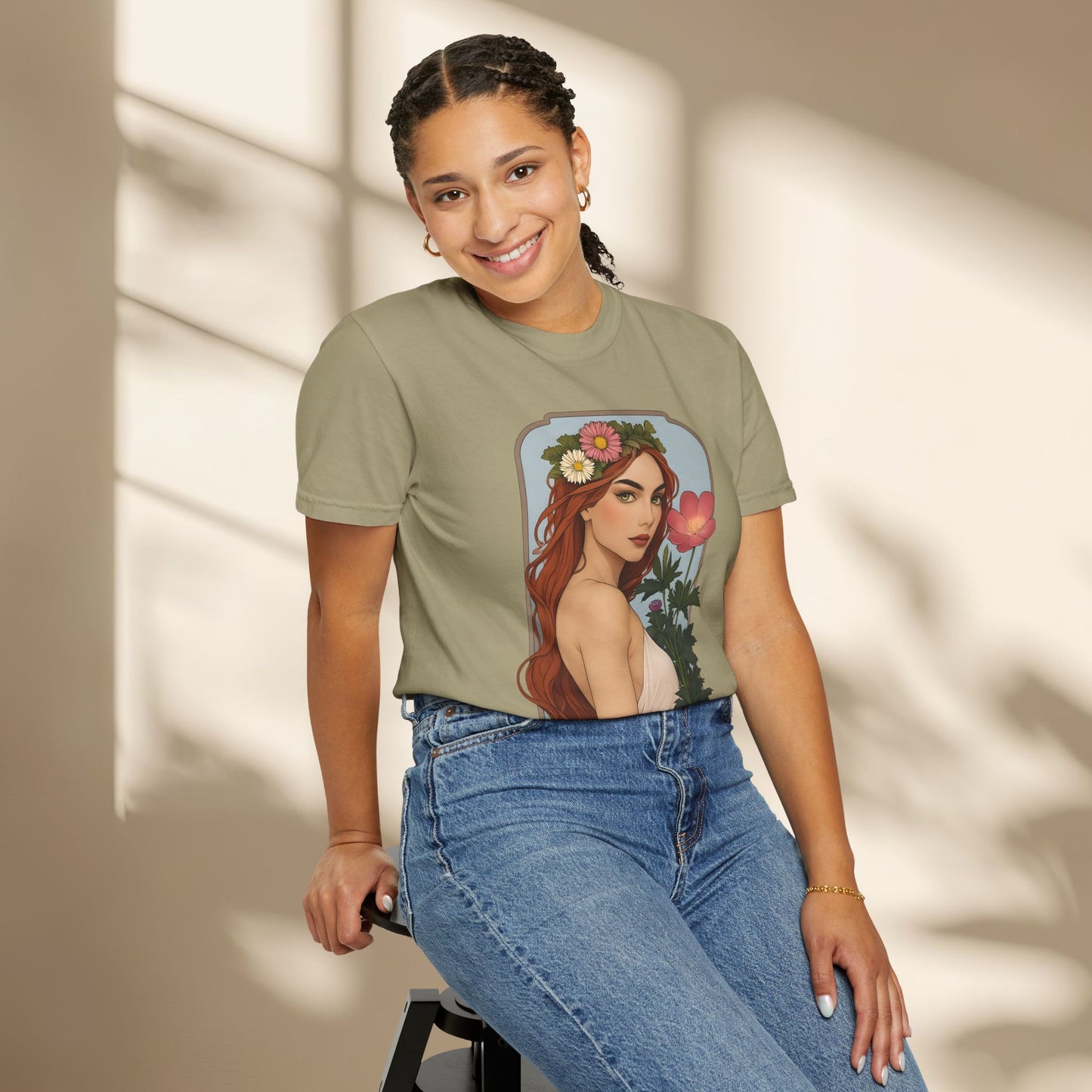 Botanical Art Nouveau Goddess Shirt