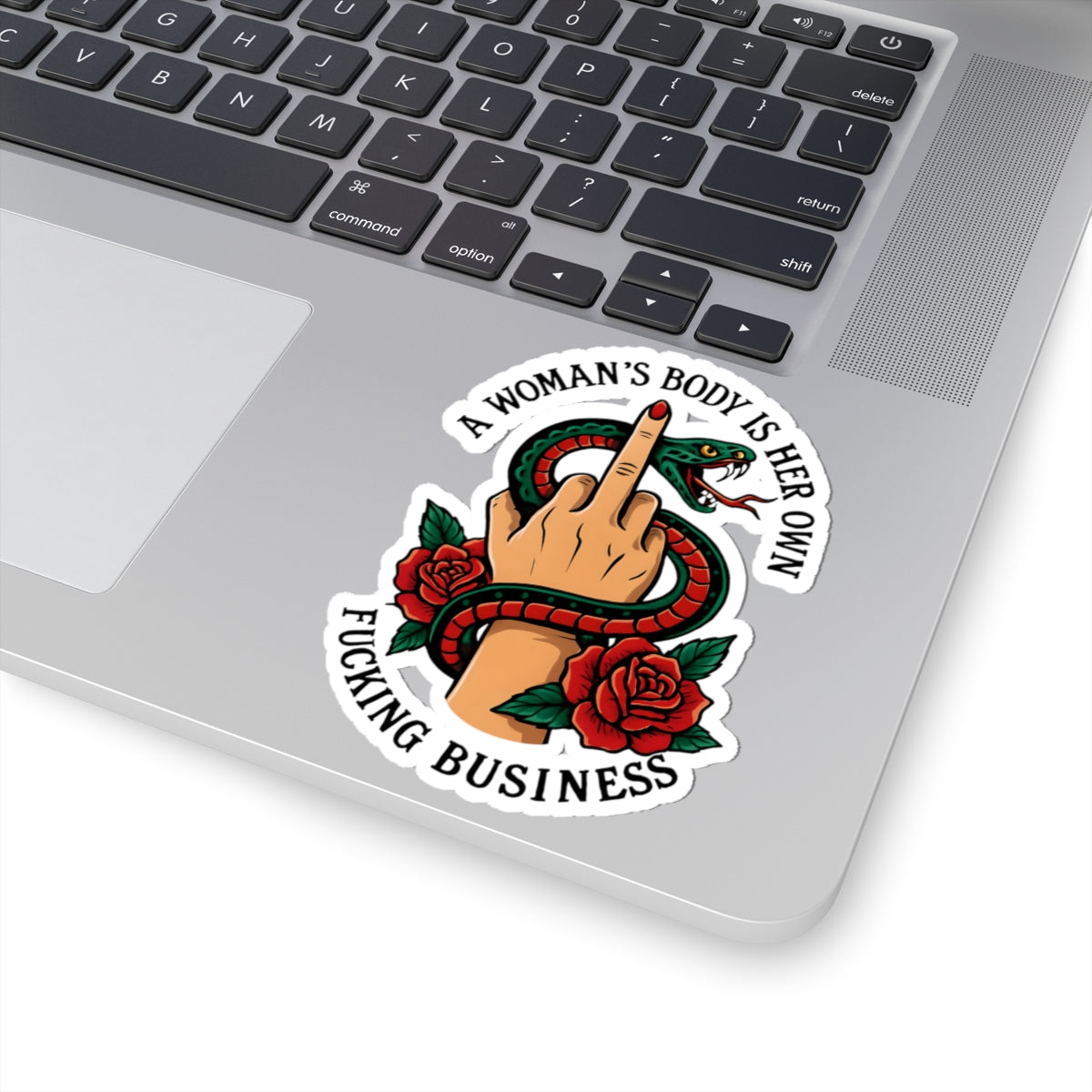 A Woman's Body is Her Own Feminist Kiss-Cut Stickers
