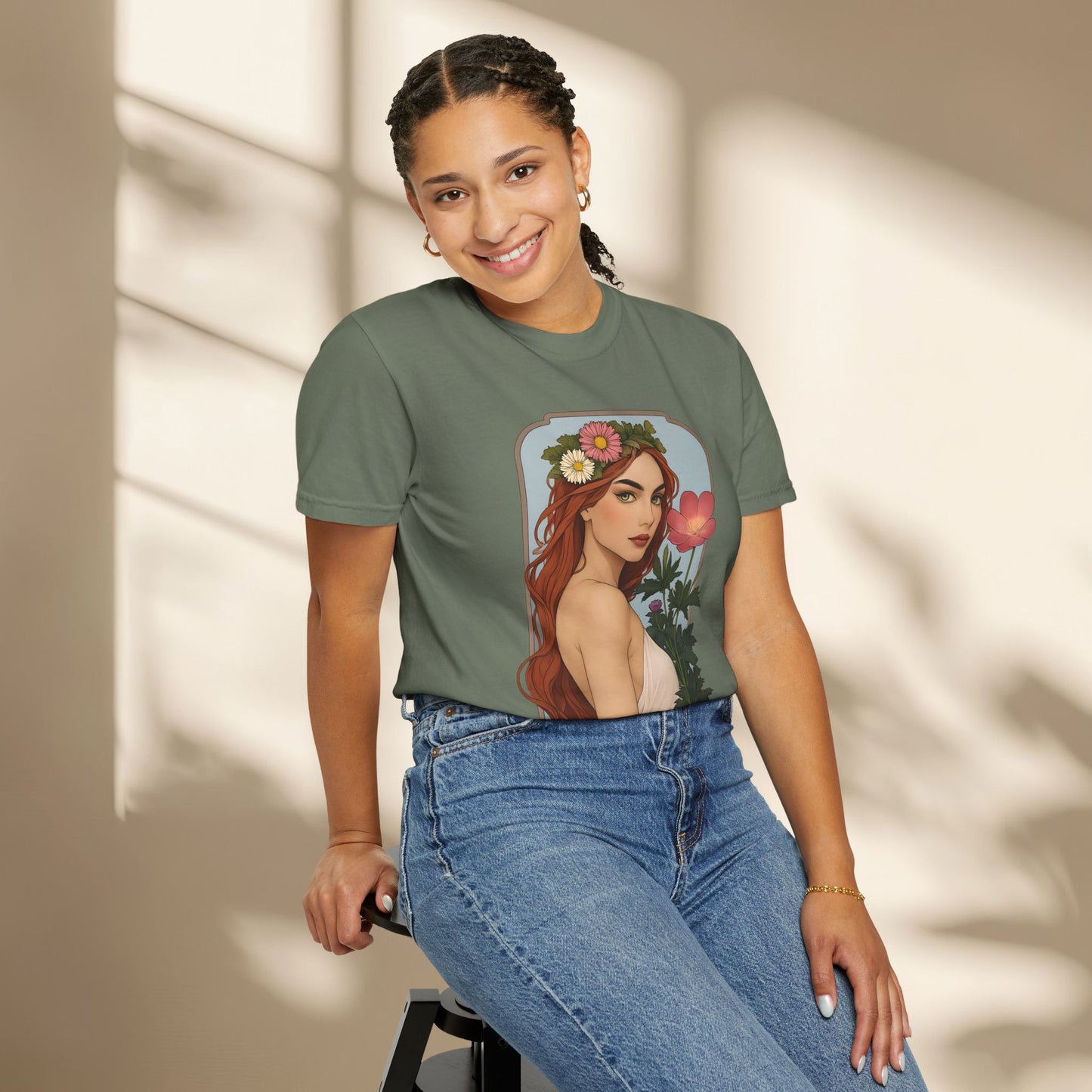 Botanical Art Nouveau Goddess Shirt