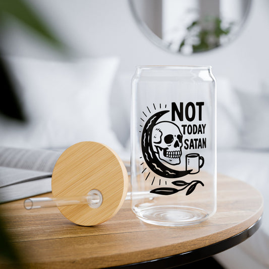 Not Today Satan Sipper Glass