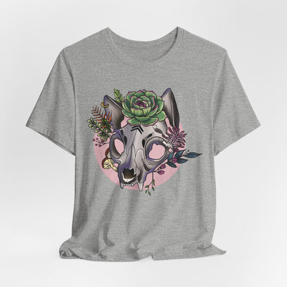 Floral Cat Skull Shirt