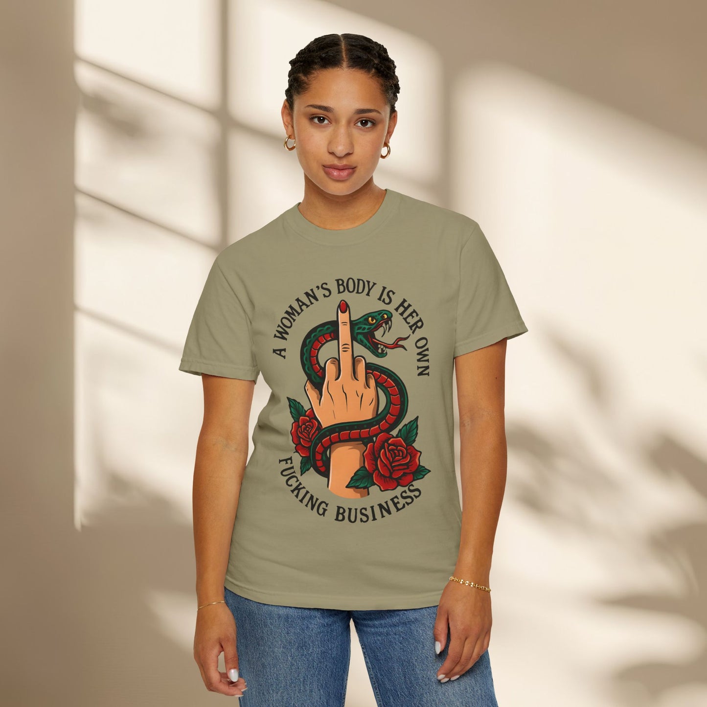 A women's body is her own business Feminist T-Shirt