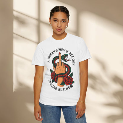 A women's body is her own business Feminist T-Shirt