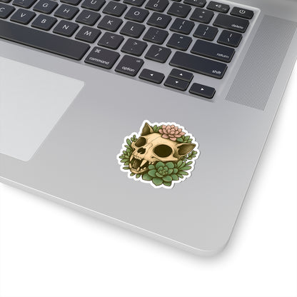 Botanical Skull Kiss-Cut Stickers