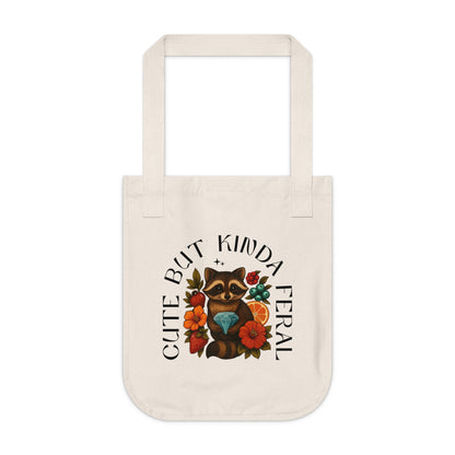 Cute But Kinda Feral Canvas Tote Bag