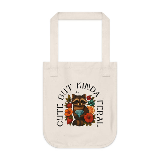 Cute But Kinda Feral Canvas Tote Bag