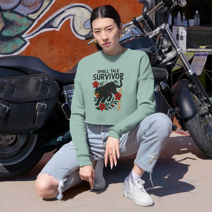 Small Talk Survivor Cropped Hoodie