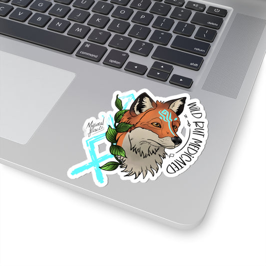 Wild But Medicated Fox Sticker