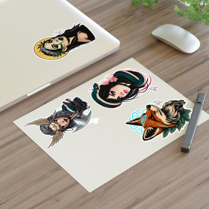 Neo Traditional Characters Sticker Sheets