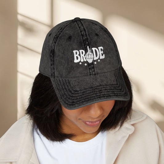 Vintage Bride to be Embroidered Hat