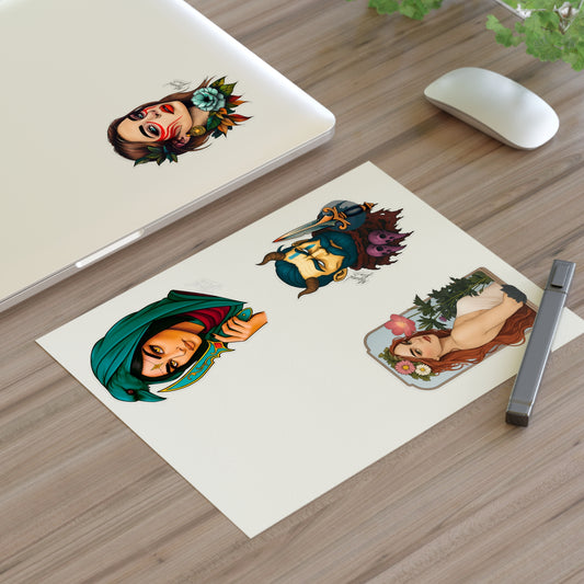 Neo Traditional Character Sticker Sheets