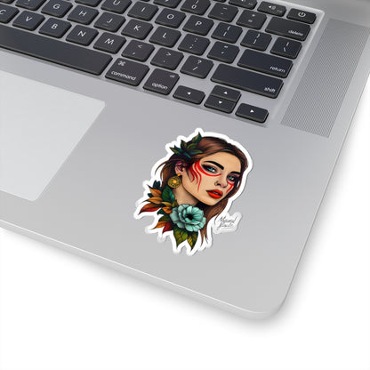 Tribal Warrior Women Kiss-Cut Sticker