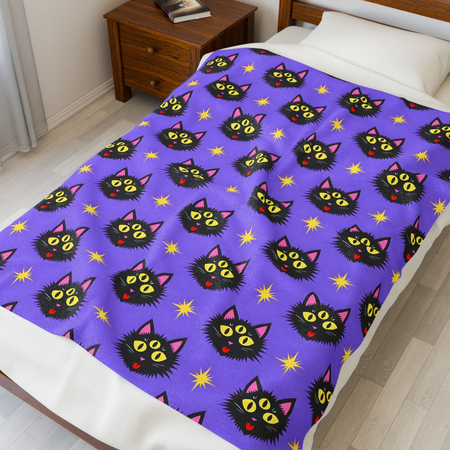 Mystic Cat Print Blanket