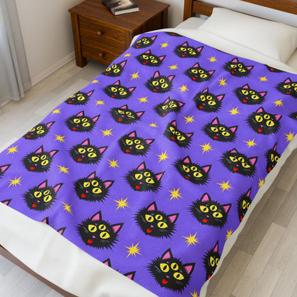 Mystic Cat Print Blanket