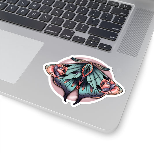Floral Moth Sticker