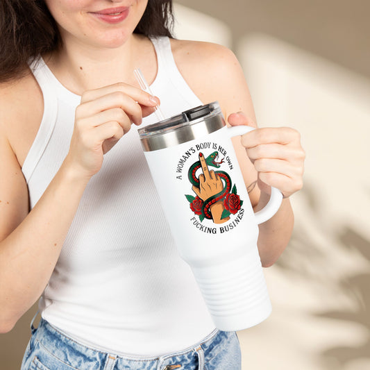 A womans body is her own business Travel Mug