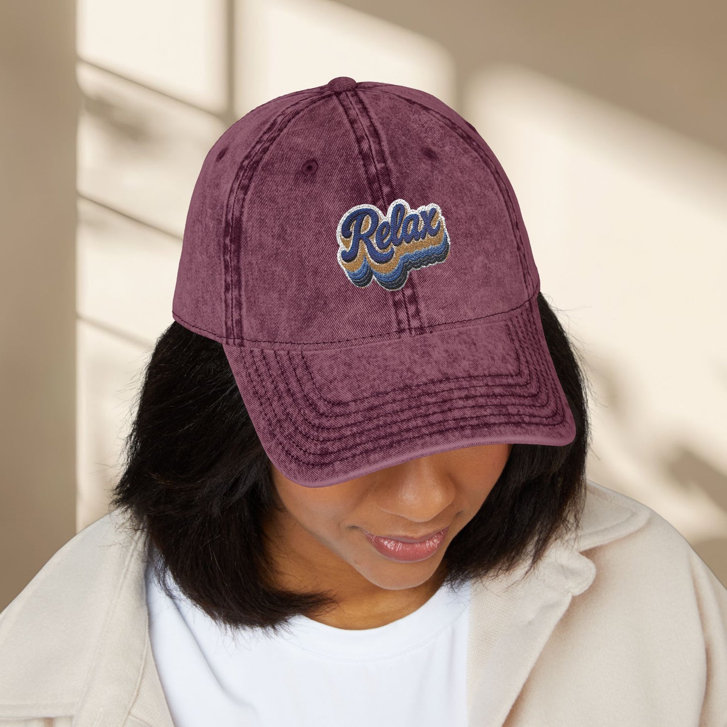 Vintage Embroidered Relax Hat