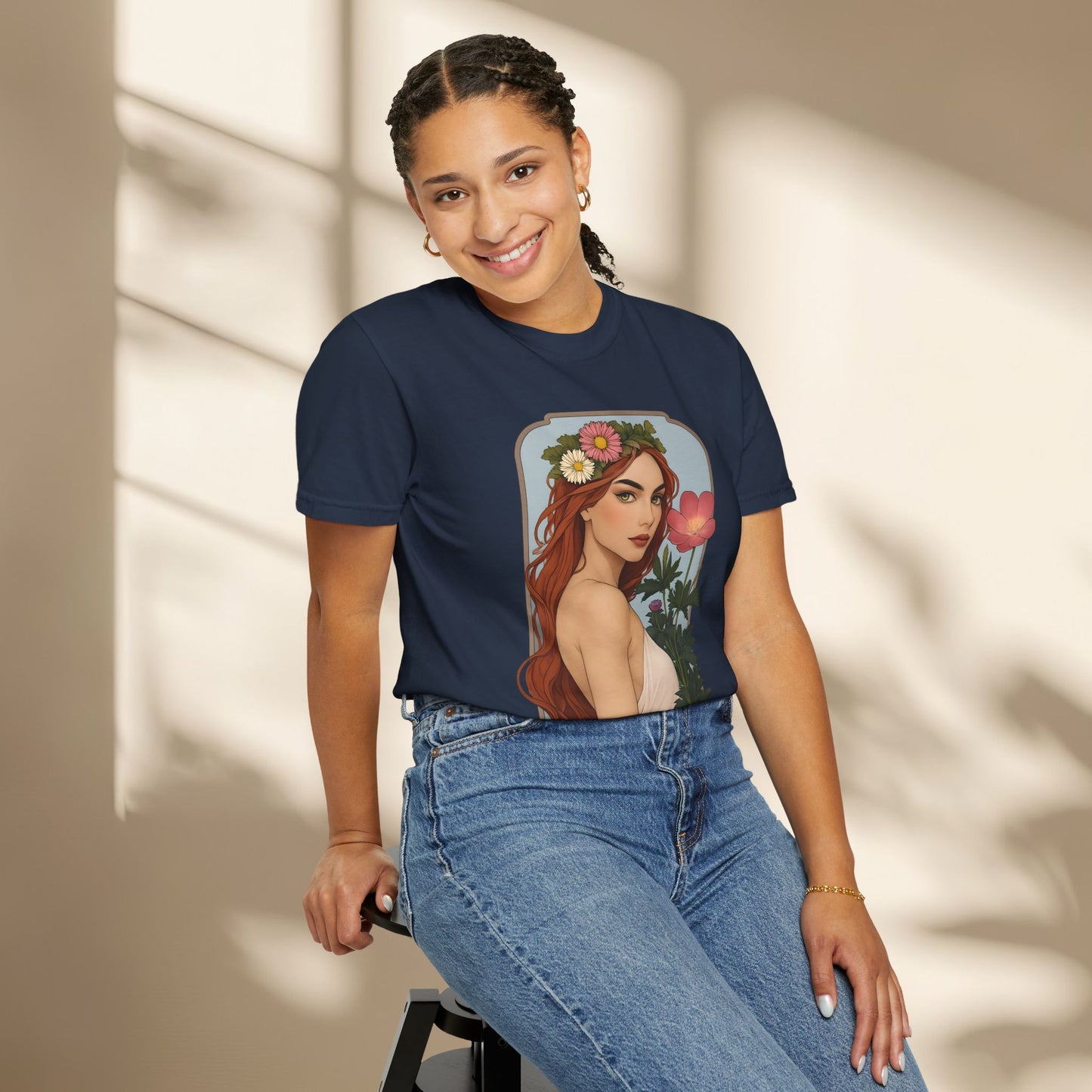 Botanical Art Nouveau Goddess Shirt