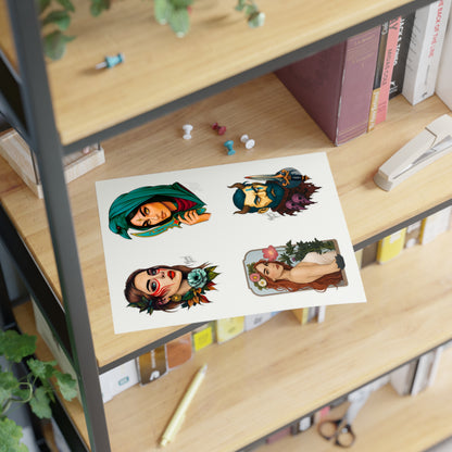 Neo Traditional Character Sticker Sheets