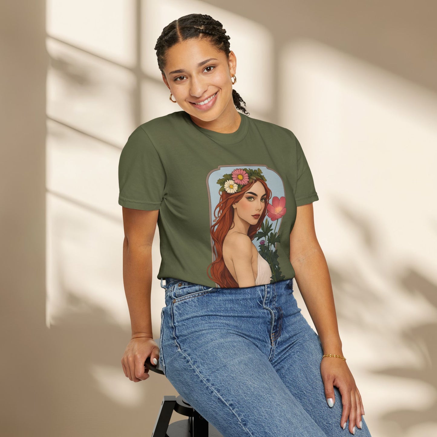 Botanical Art Nouveau Goddess Shirt